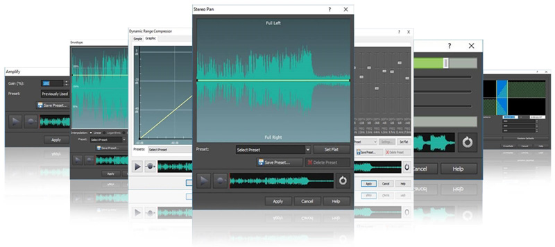 WavePad 专业音频编辑功能界面